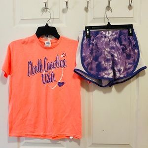 North Carolina Tee & Shorts size L